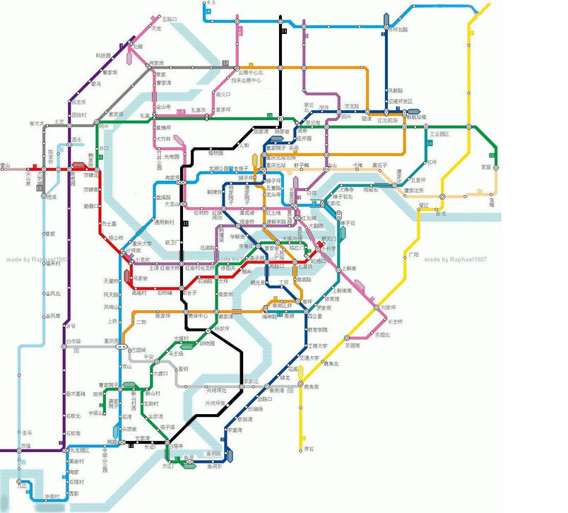 “重庆地铁线路图 全新版”